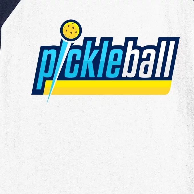 Pickleball Retro Volt Logo Baseball Sleeve Shirt