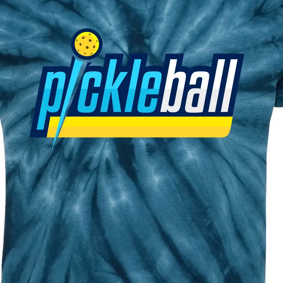 Pickleball Retro Volt Logo Kids Tie-Dye T-Shirt