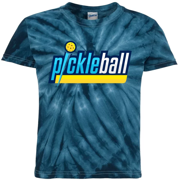 Pickleball Retro Volt Logo Kids Tie-Dye T-Shirt