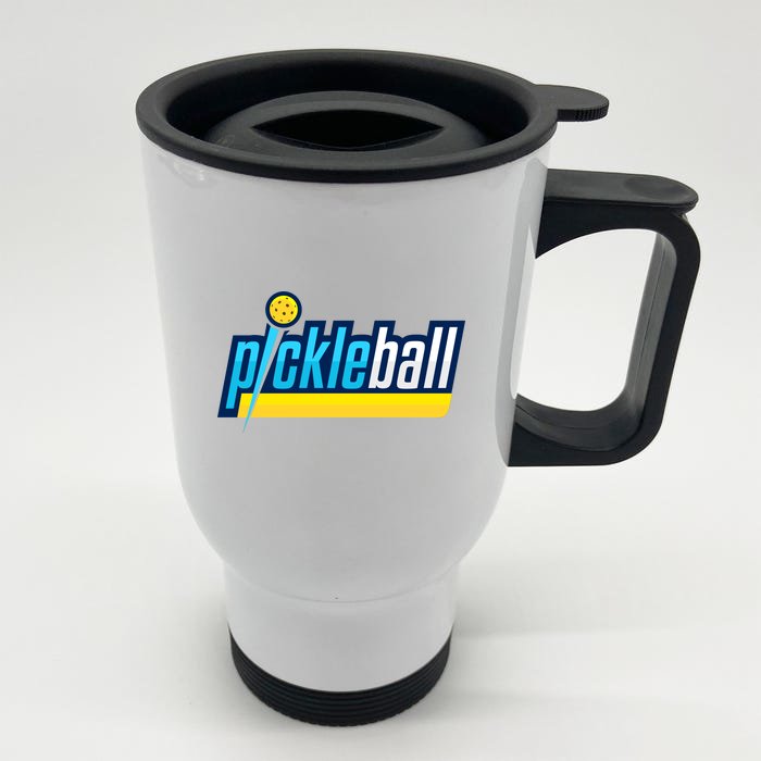 Pickleball Retro Volt Logo Front & Back Stainless Steel Travel Mug