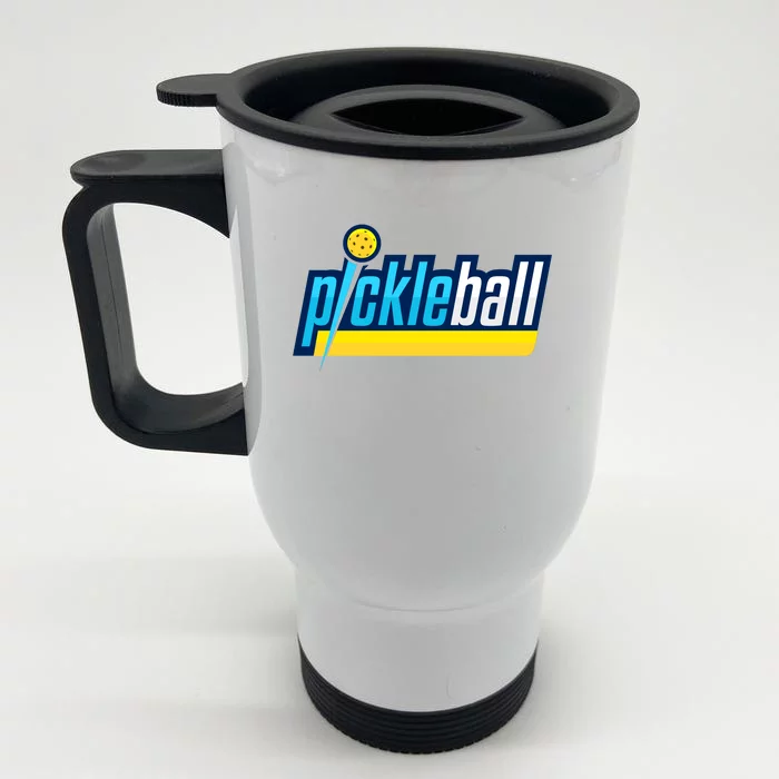 Pickleball Retro Volt Logo Front & Back Stainless Steel Travel Mug