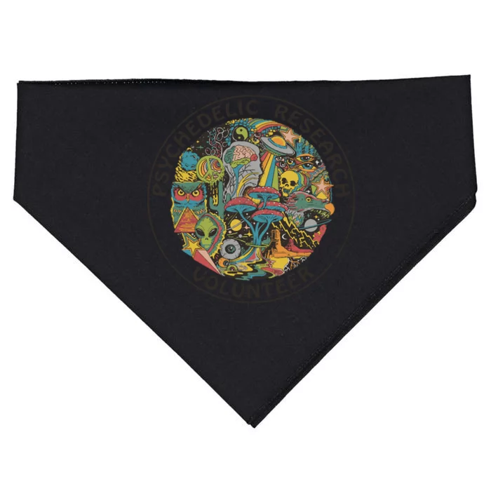 Psychedelic Research Volunteer USA-Made Doggie Bandana