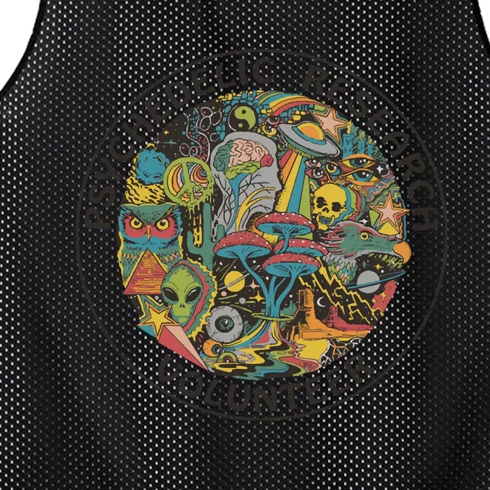 Psychedelic Research Volunteer Mesh Reversible Basketball Jersey Tank