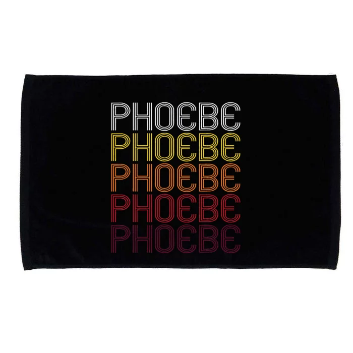 Phoebe Retro Wordmark Pattern Vintage Style Microfiber Hand Towel