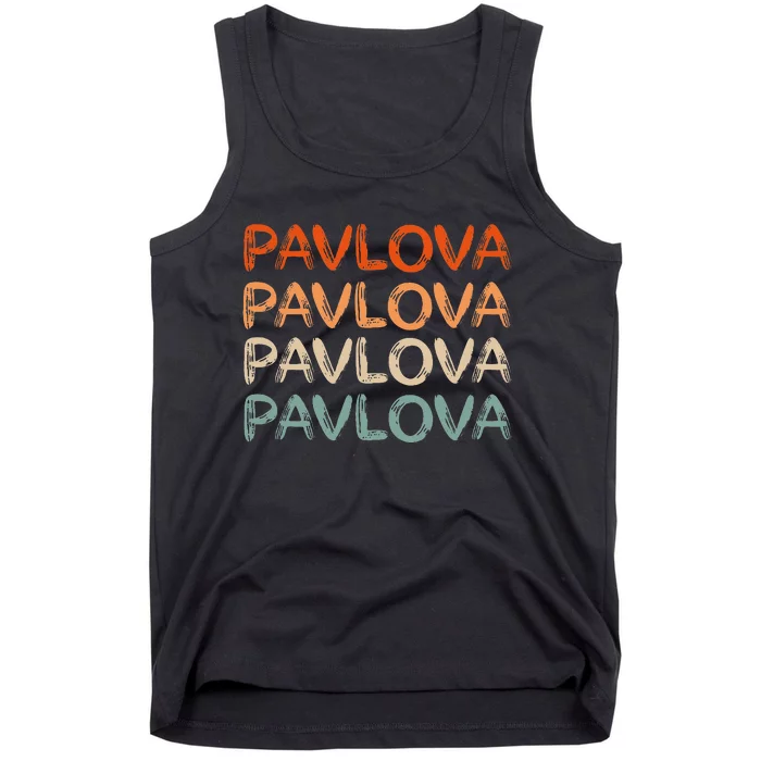 PAVLOVA Retro word art of favorite comfort foods dessert Tank Top