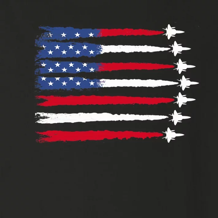 Patriotic Red White Blue Usa Flag Fighter Jets 4th Of July Toddler Long Sleeve Shirt