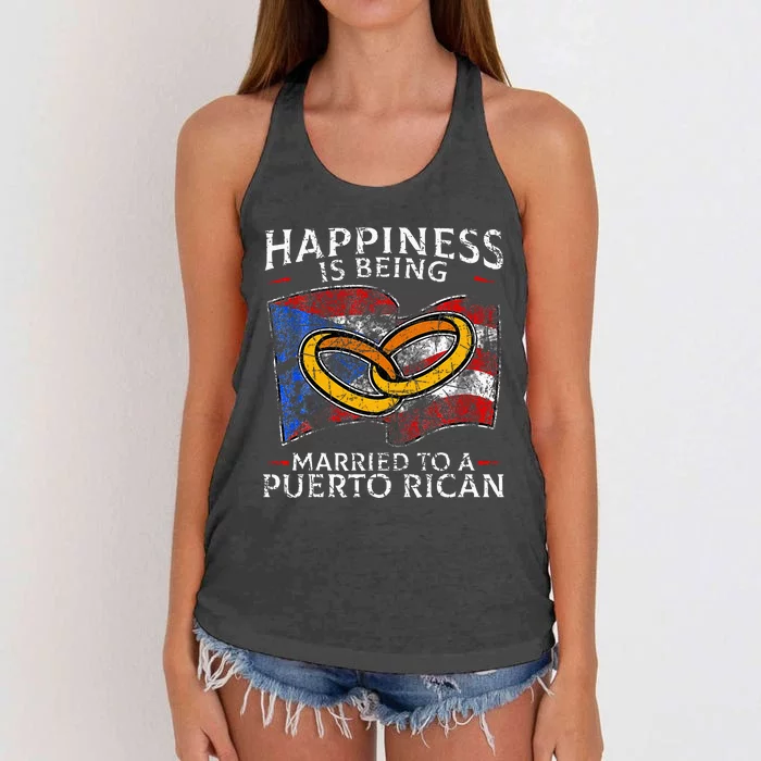 Puerto Rican Wedding Commonwealth Of Puerto Rico PR Women's Knotted Racerback Tank