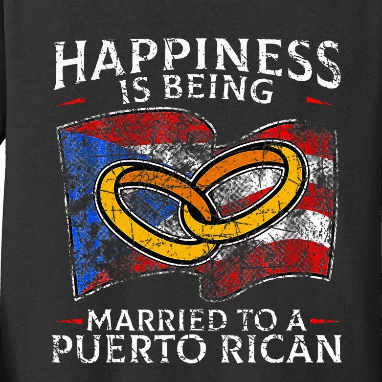 Puerto Rican Wedding Commonwealth Of Puerto Rico PR Kids Long Sleeve Shirt