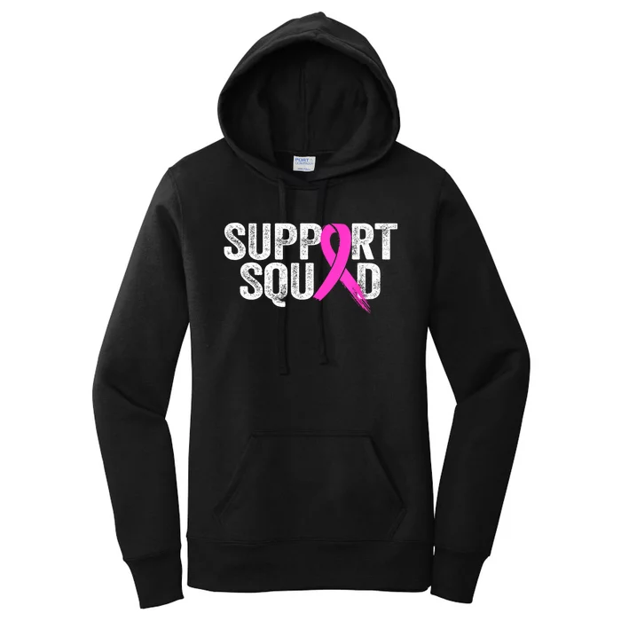 Pin.K Ribbon Women Support Squad Breast Cancer Awareness Month Gift Women's Pullover Hoodie