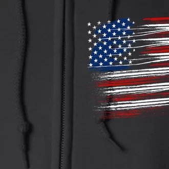 Patriotic Red White Blue Usa Flag Fighter Jets Full Zip Hoodie