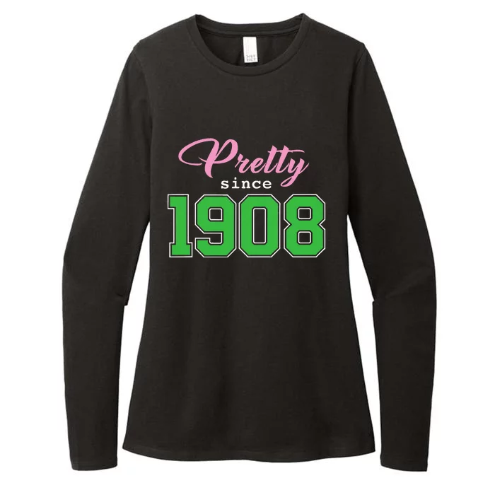 Pretty Since 1908 Sorority Womens CVC Long Sleeve Shirt