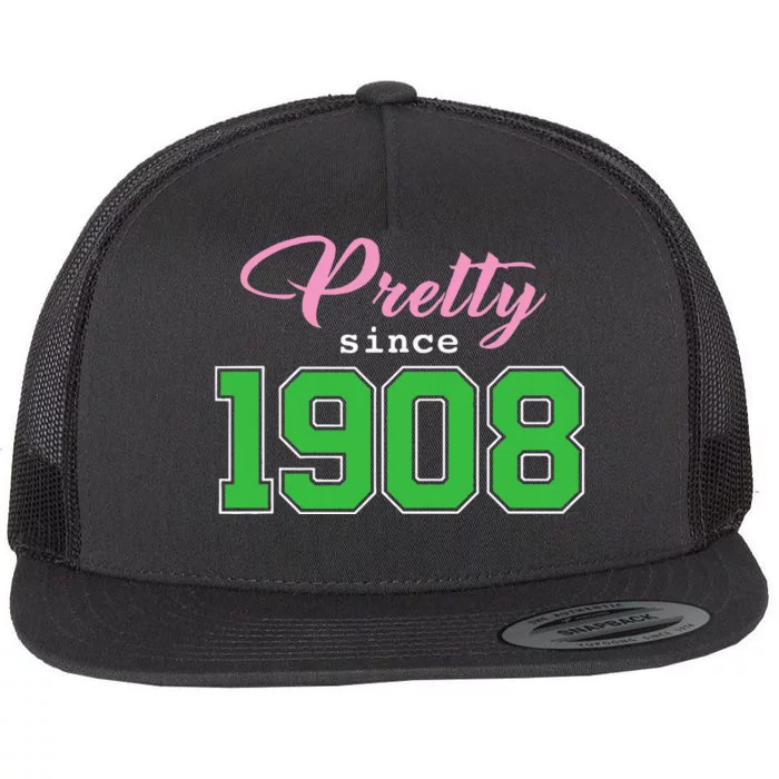 Pretty Since 1908 Sorority Flat Bill Trucker Hat