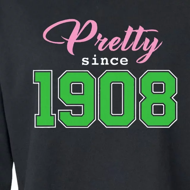 Pretty Since 1908 Sorority Cropped Pullover Crew