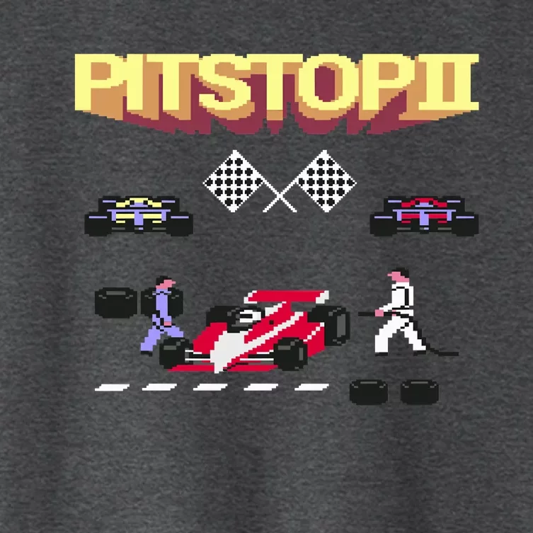 Pit Stop 2 Retro Theme Women's Crop Top Tee