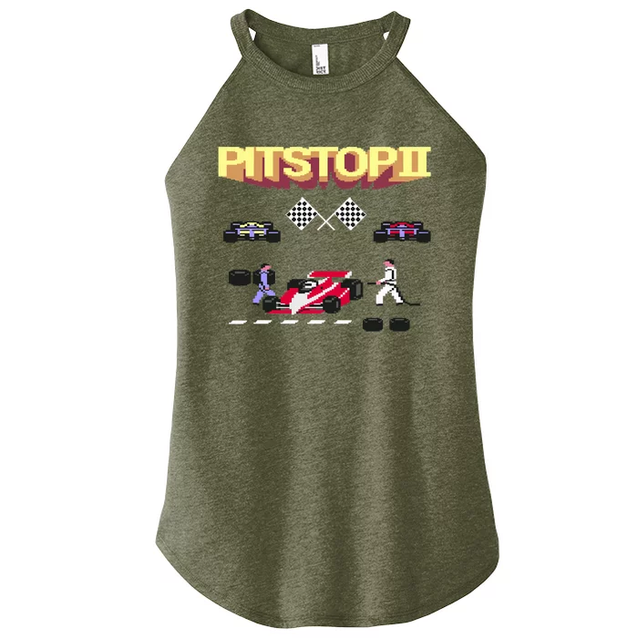 Pit Stop 2 Retro Theme Women’s Perfect Tri Rocker Tank