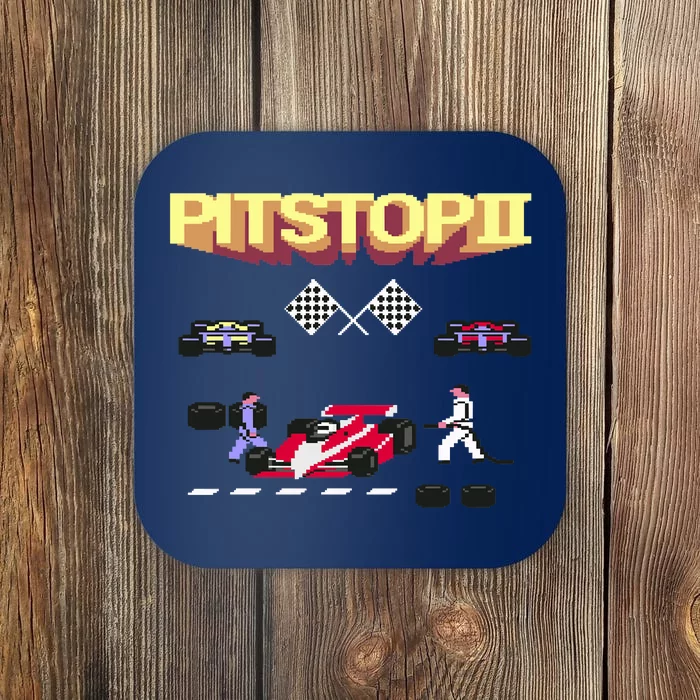 Pit Stop 2 Retro Theme Coaster