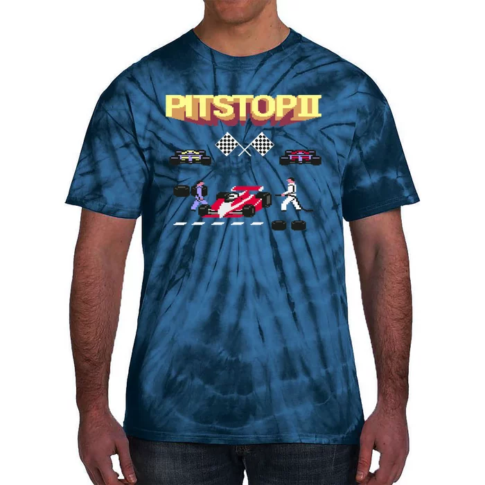 Pit Stop 2 Retro Theme Tie-Dye T-Shirt