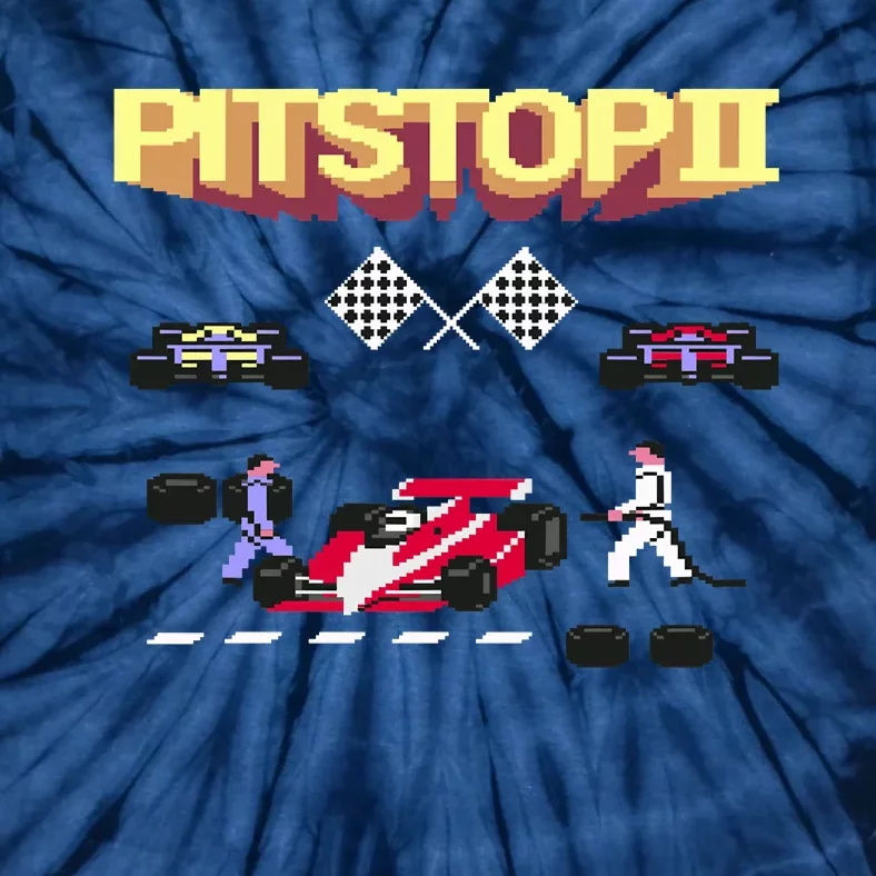 Pit Stop 2 Retro Theme Tie-Dye T-Shirt