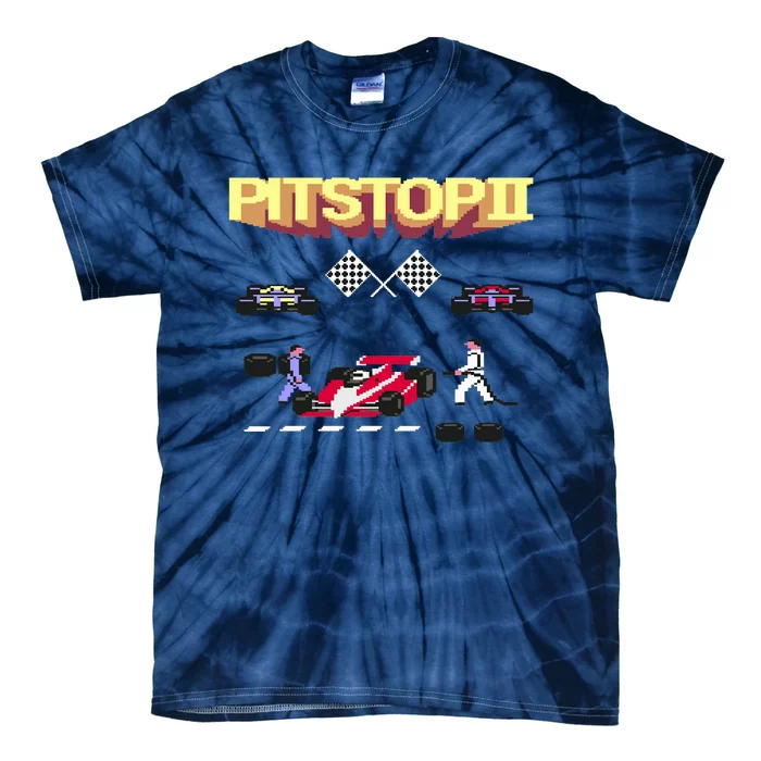 Pit Stop 2 Retro Theme Tie-Dye T-Shirt