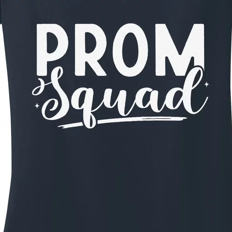 Prom Squad 2024 Funny Graduate Prom Class Of 2024 Women's V-Neck T-Shirt