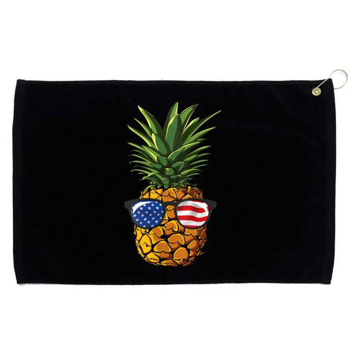 Pineapple Sunglasses 4th Of July Aloha Beaches Grommeted Golf Towel