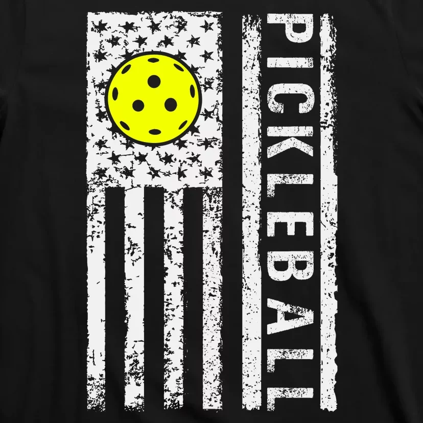 Pickleball Shirt American Flag Pickleball Player Gift T-Shirt