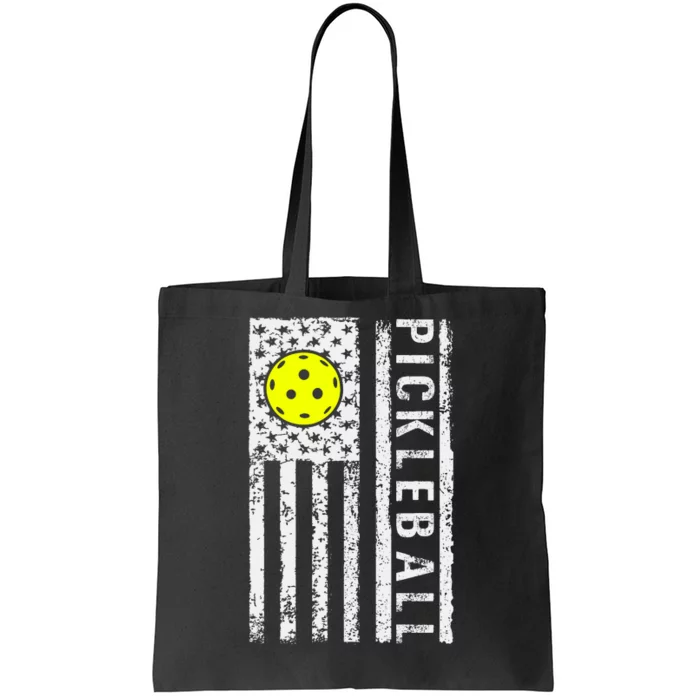 Pickleball Shirt American Flag Pickleball Player Gift Tote Bag