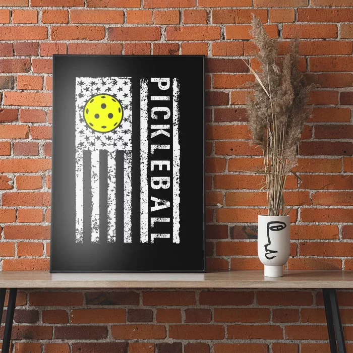 Pickleball Shirt American Flag Pickleball Player Gift Poster