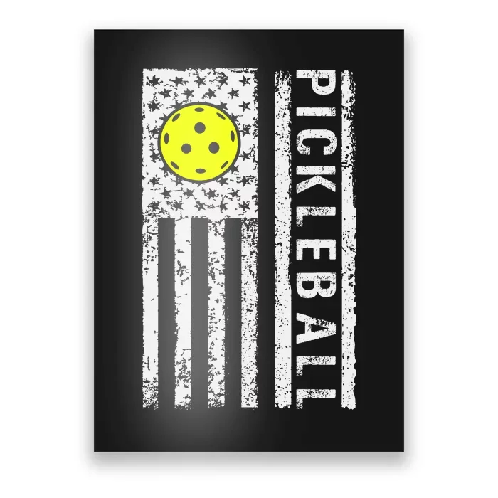 Pickleball Shirt American Flag Pickleball Player Gift Poster