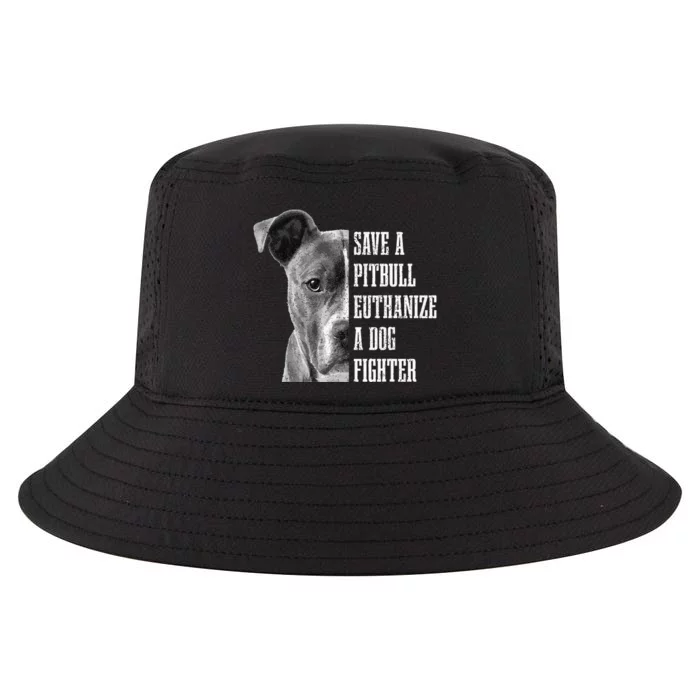 Pitbull Save A Pitbull Funny Dog Rescue Pitbull Mom Dad Cool Comfort Performance Bucket Hat