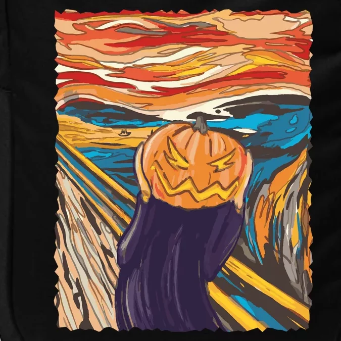 Pumpkin Scream Art Painting Parody Impact Tech Backpack