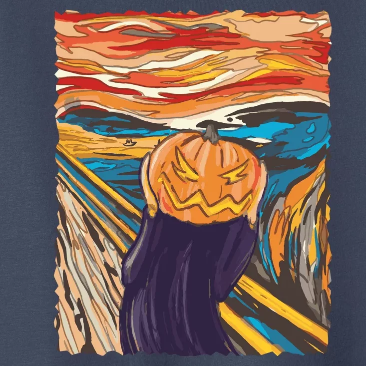 Pumpkin Scream Art Painting Parody Toddler T-Shirt