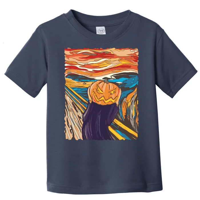 Pumpkin Scream Art Painting Parody Toddler T-Shirt