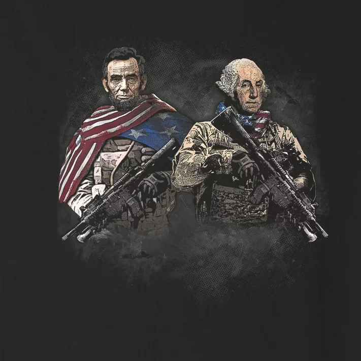 Presidential Soldiers: Abraham Lincoln And George Washington TShirt Toddler Long Sleeve Shirt