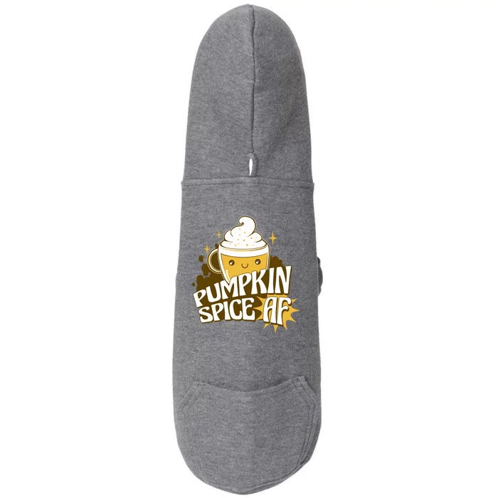 Pumpkin Spice AF Cute Gift Doggie 3-End Fleece Hoodie