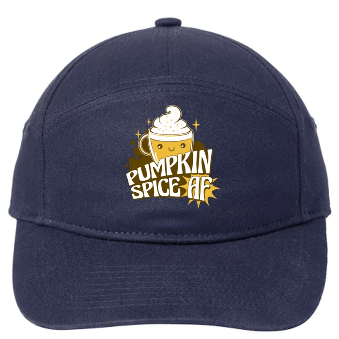 Pumpkin Spice AF Cute Gift 7-Panel Snapback Hat