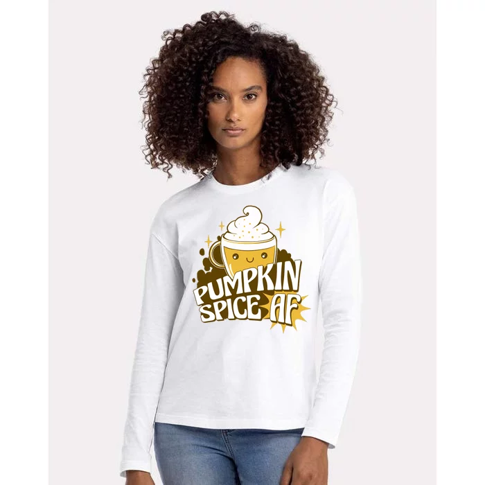 Pumpkin Spice AF Cute Gift Womens Cotton Relaxed Long Sleeve T-Shirt