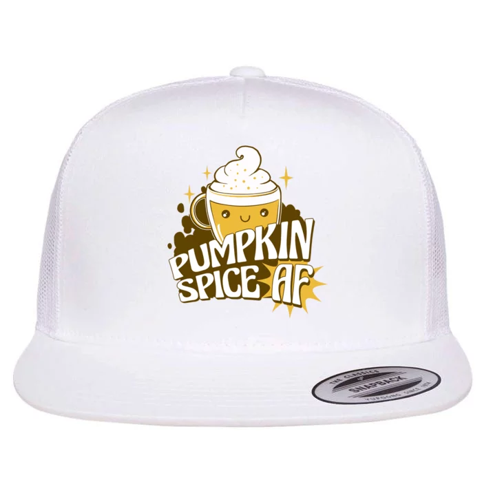 Pumpkin Spice AF Cute Gift Flat Bill Trucker Hat