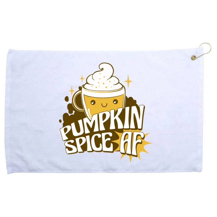 Pumpkin Spice AF Cute Gift Grommeted Golf Towel