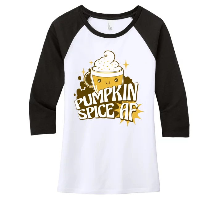 Pumpkin Spice AF Cute Gift Women's Tri-Blend 3/4-Sleeve Raglan Shirt