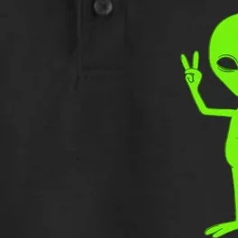 Peace Sign Alien Roswell Dry Zone Grid Performance Polo