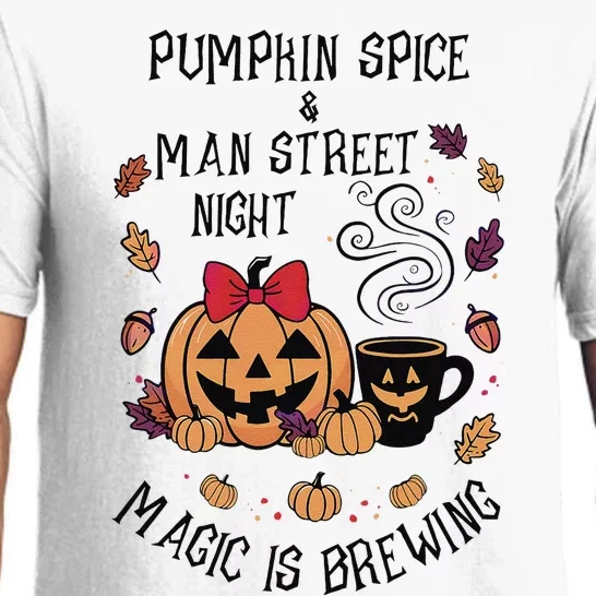 Pumpkin Spice And Main Street Nights Magic Is Brewing Pajama Set