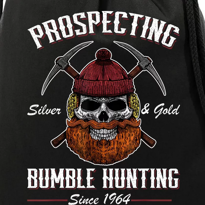 Prospecting Silver And Gold Bumble Drawstring Bag