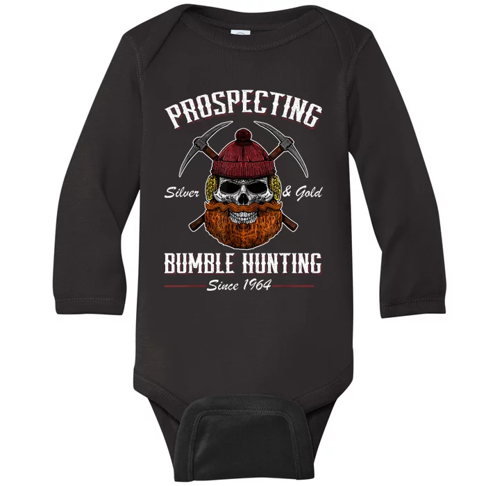 Prospecting Silver And Gold Bumble Baby Long Sleeve Bodysuit