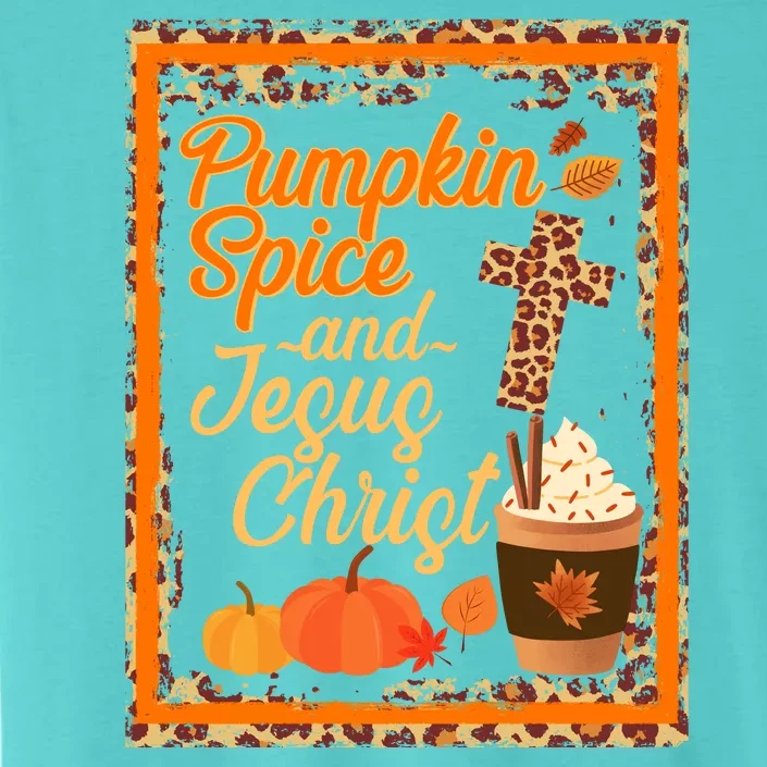 Pumpkin Spice And Jesus Christ Autumn Fall Leopard Print ChromaSoft Performance T-Shirt