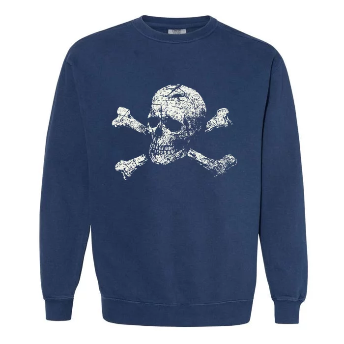 Pirate Skull And Crossbones Flag Garment-Dyed Sweatshirt