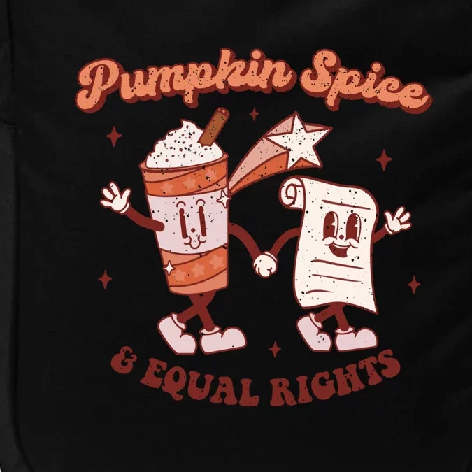 Pumpkin Spice And Equal Rights Retro Groovy Fall Season Gift Impact Tech Backpack