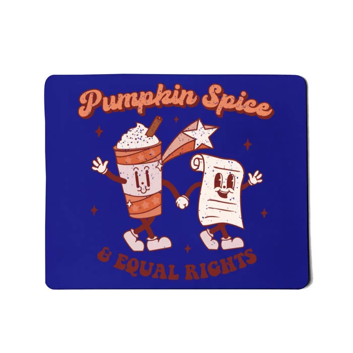 Pumpkin Spice And Equal Rights Retro Groovy Fall Season Gift Mousepad