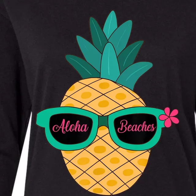 Pineapple Sunglasses Aloha Beaches Hawaiian - Hawaii Womens Cotton Relaxed Long Sleeve T-Shirt