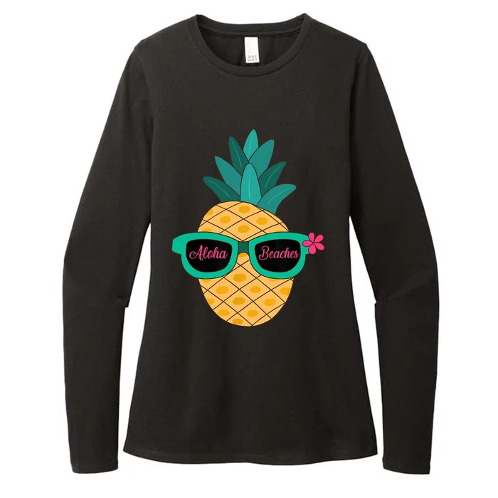 Pineapple Sunglasses Aloha Beaches Hawaiian - Hawaii Womens CVC Long Sleeve Shirt